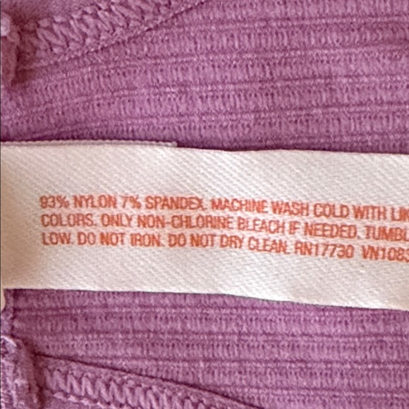 Colsie Lavender Ribbed Bralette Size L - Picture 6 of 6